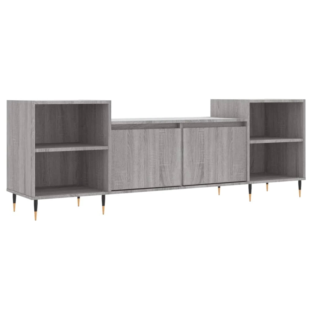 Mobile TV multimediale mensola TV credenza TV sala da pranzo soggiorno camera da letto Sonoma 160 x 35 x 55 cm legno ingegnerizzato grigio 02_0028423