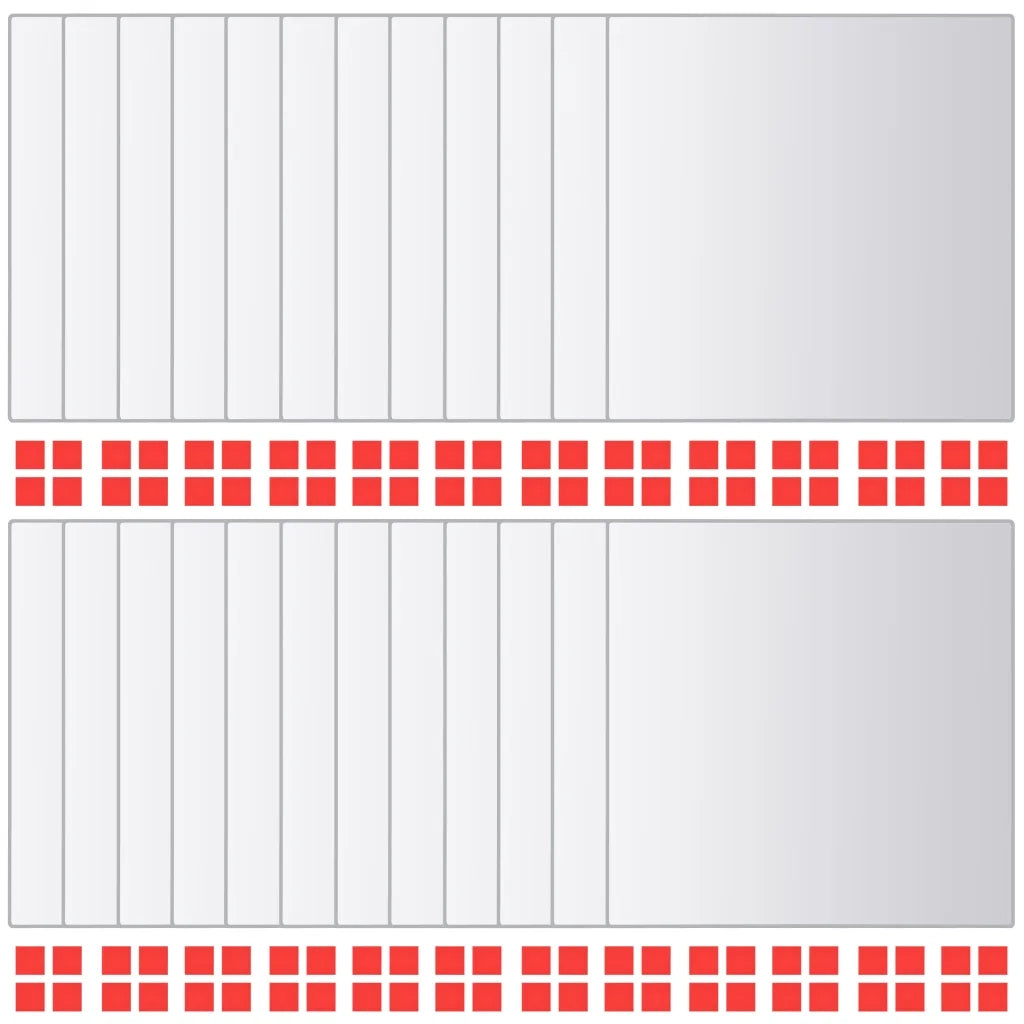 24 pz Piastrelle a Specchio Quadrate in Vetro CFW7843673