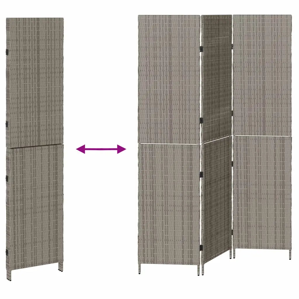 Divider per stanze Grigio 146 x 180 cm polyrattan 42003670