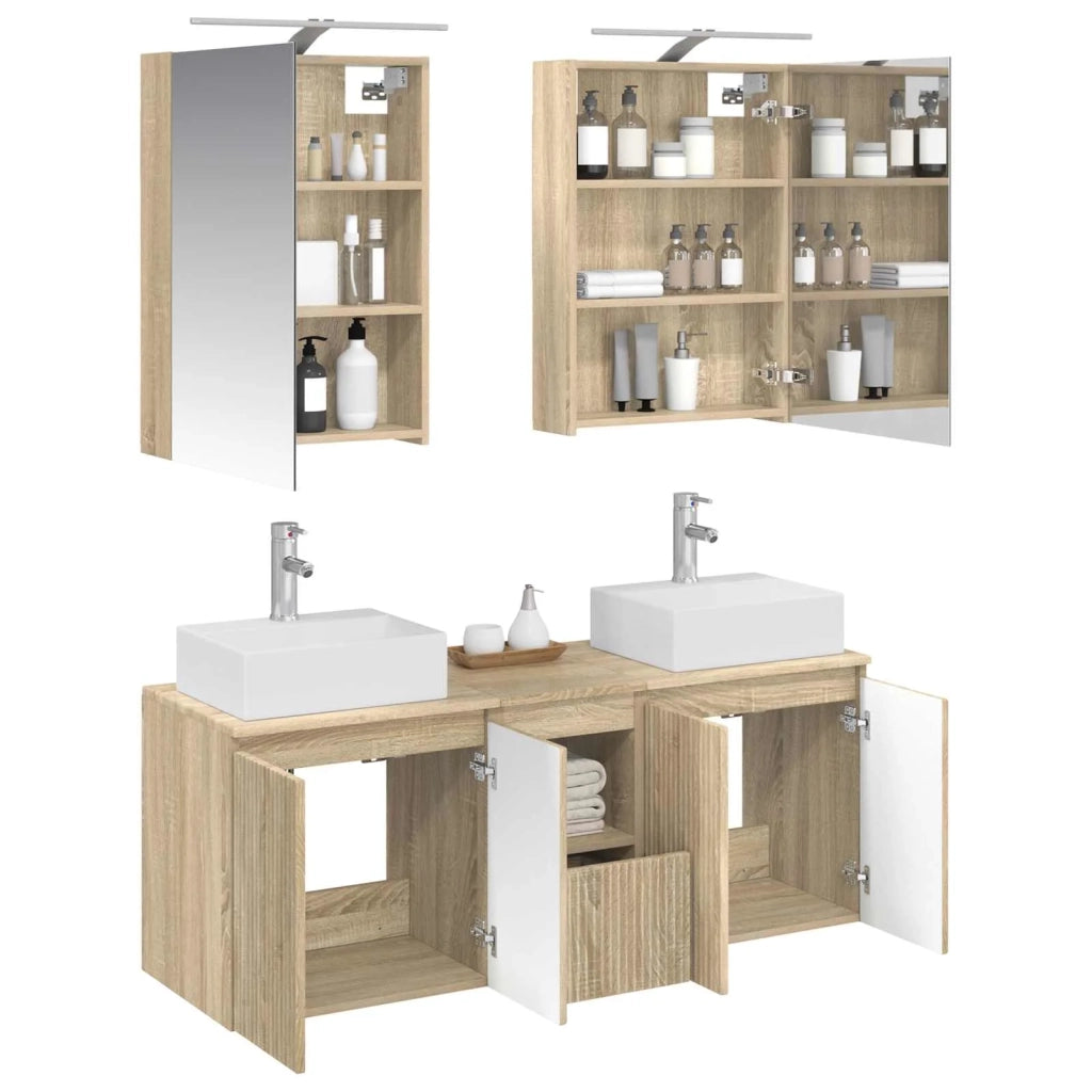 Set di Armadi da Bagno 5 pcs Rovere Sonoma Legno ingegnerizzato 3406393