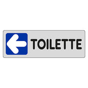 ETICHETTA SEGNALETICA TOILETTE wc bagno A SINISTRA 10 pezzi  - EUROSIGNALS