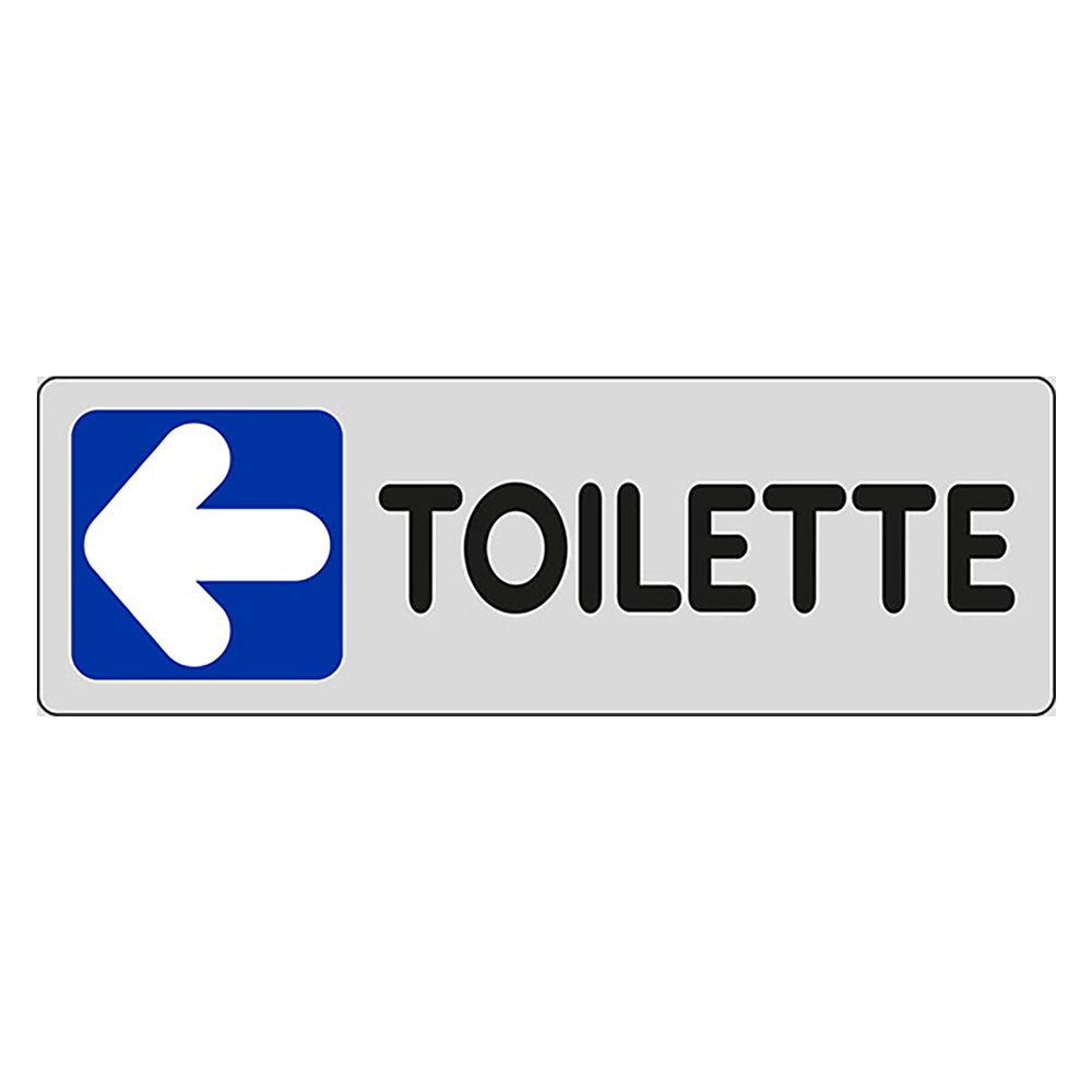 ETICHETTA SEGNALETICA TOILETTE wc bagno A SINISTRA 10 pezzi  - EUROSIGNALS