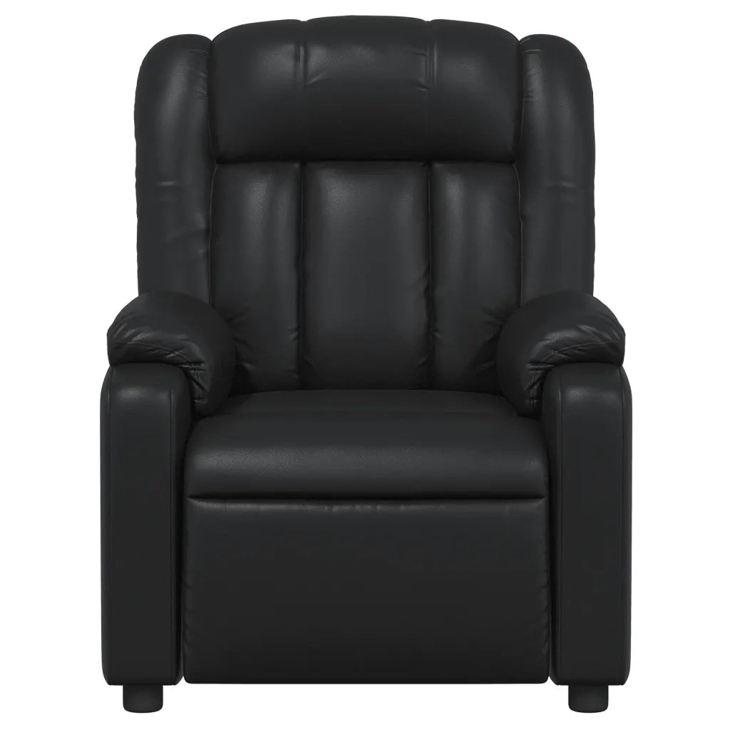 Divano Sedia-Poltrona Reclinabile Nera in Similpelle 768774