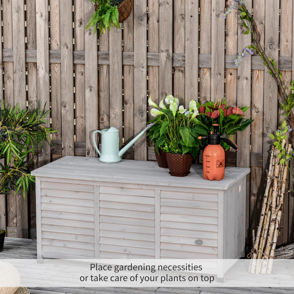 Cassa in Legno per Esterno 284L ¨C zephmum ¨C Grigio 127x56x60 cm