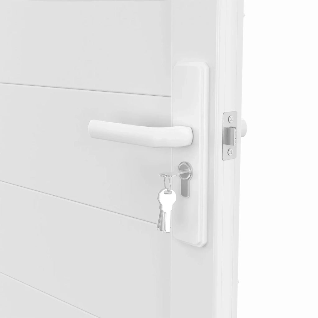 IDMarket - 100x160 cm porta a battente in alluminio bianco