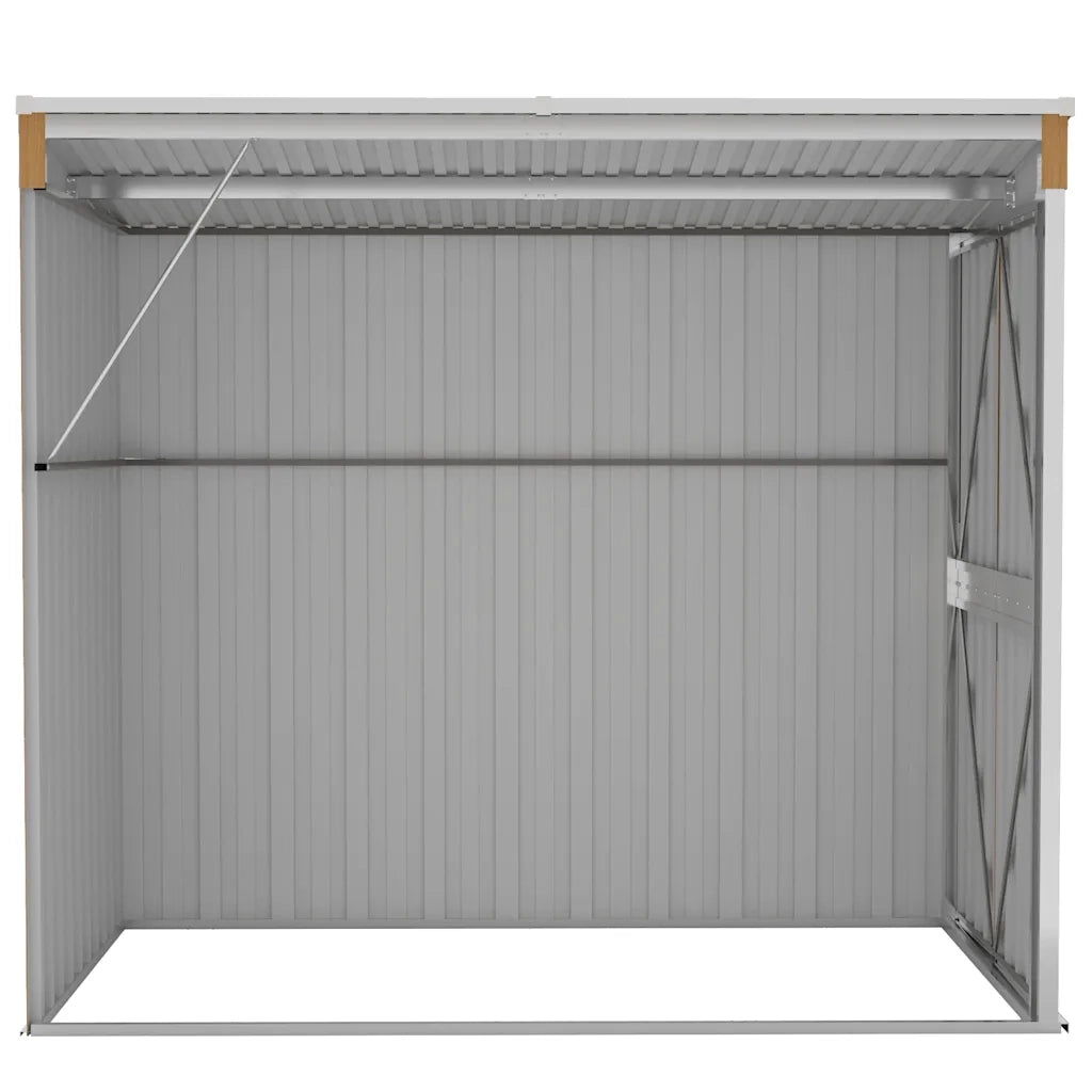 Capanno Giardino a Parete Marrone 118x194x178cm Acciaio Zincato CFW5394022