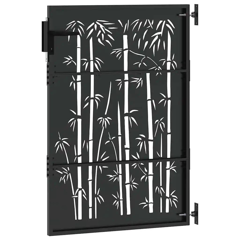 Cancello da giardino con blocco Nero 85 x 150 cm 42015871