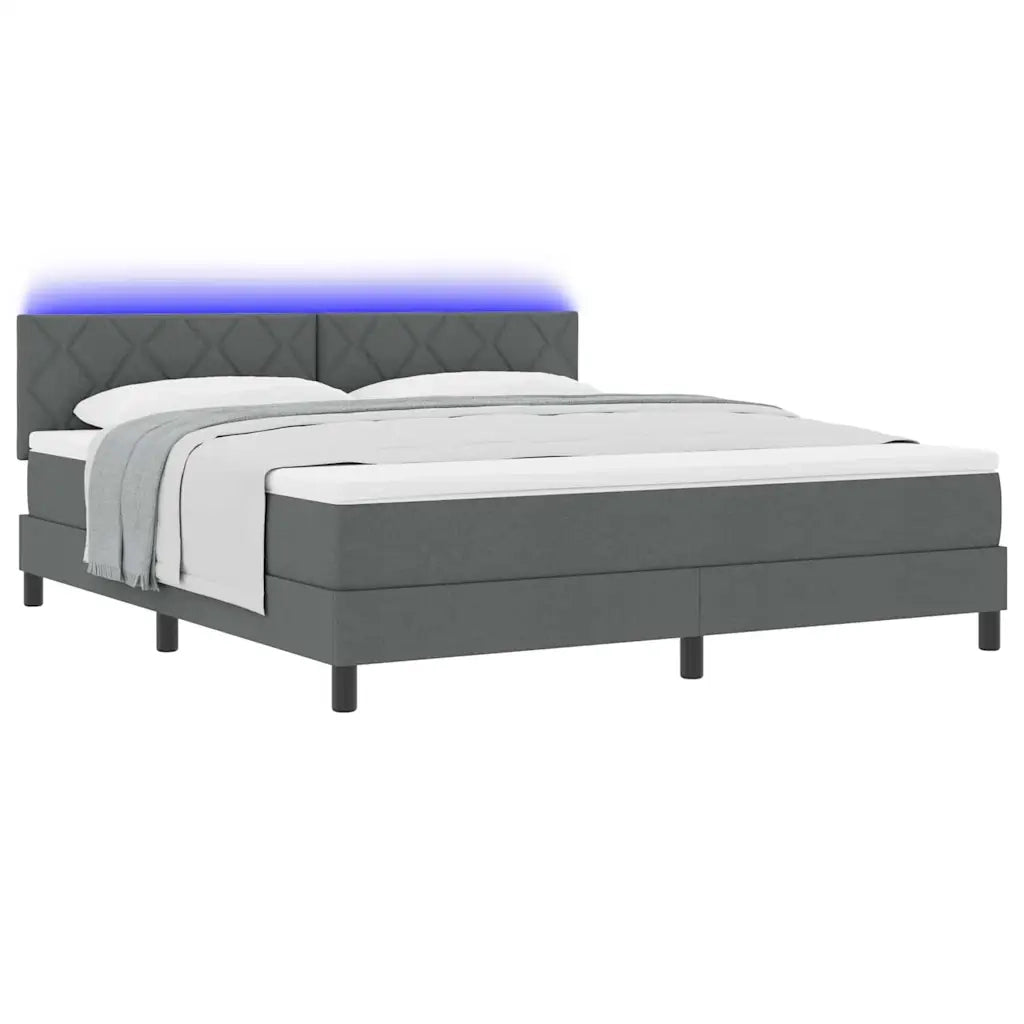 Letto a molle con materasso Grigio scuro 180 x 200 cm Tessuto 3342304