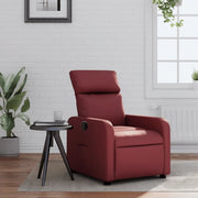 Poltrona Reclinabile Rosso Vino in Similpelle