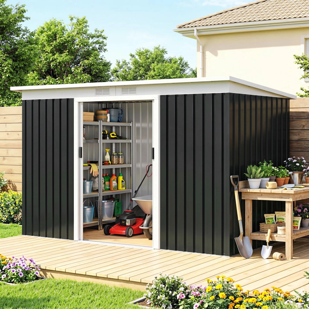 Casetta da Giardino ¨C zephmum ¨C Grigio Scuro 280x130x172 cm