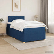 Letto box spring con materasso Blu 120 x 190 cm Tessuto 3452896