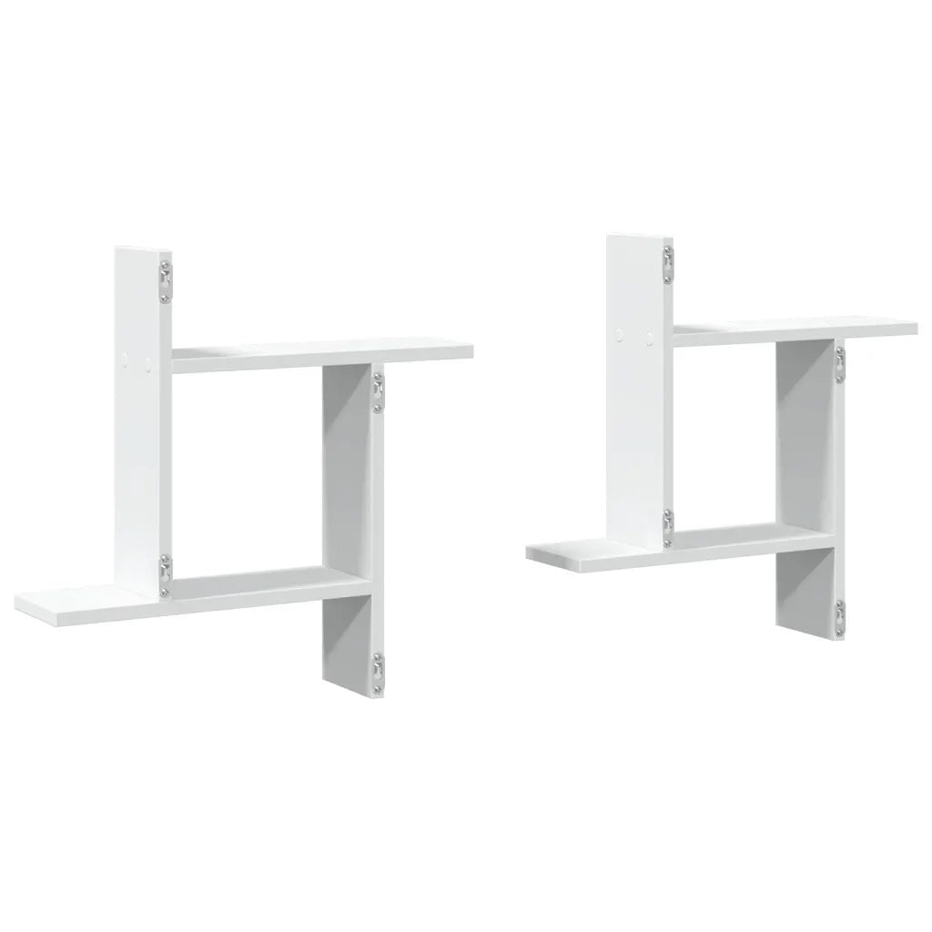 vidaXL Mensole a Muro 2 pz Bianche 50x12x50 cm in Truciolato