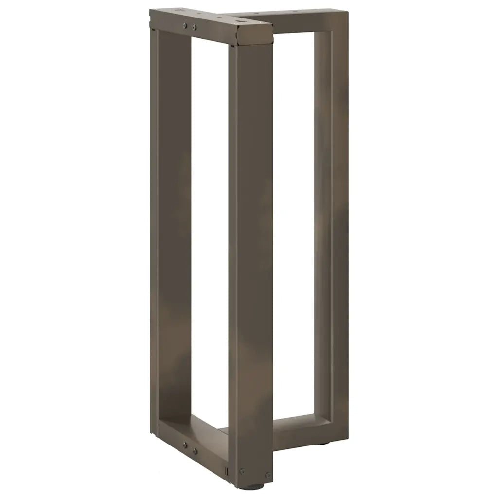 Gambe per tavolo da bar a forma di T 2 pz nere 50x35x(90-91) cm in acciaio 4013079