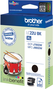 Brother LC22UBK cartuccia d'inchiostro 1 pz Originale Resa elevata (XL) Nero