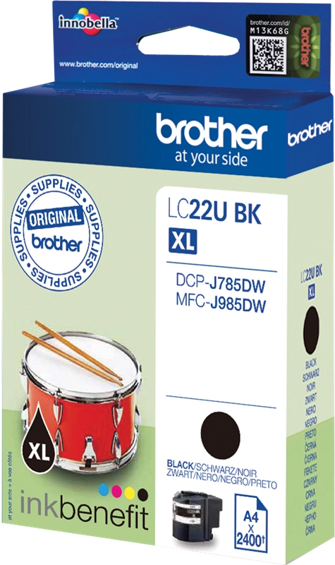 Brother LC22UBK cartuccia d'inchiostro 1 pz Originale Resa elevata (XL) Nero