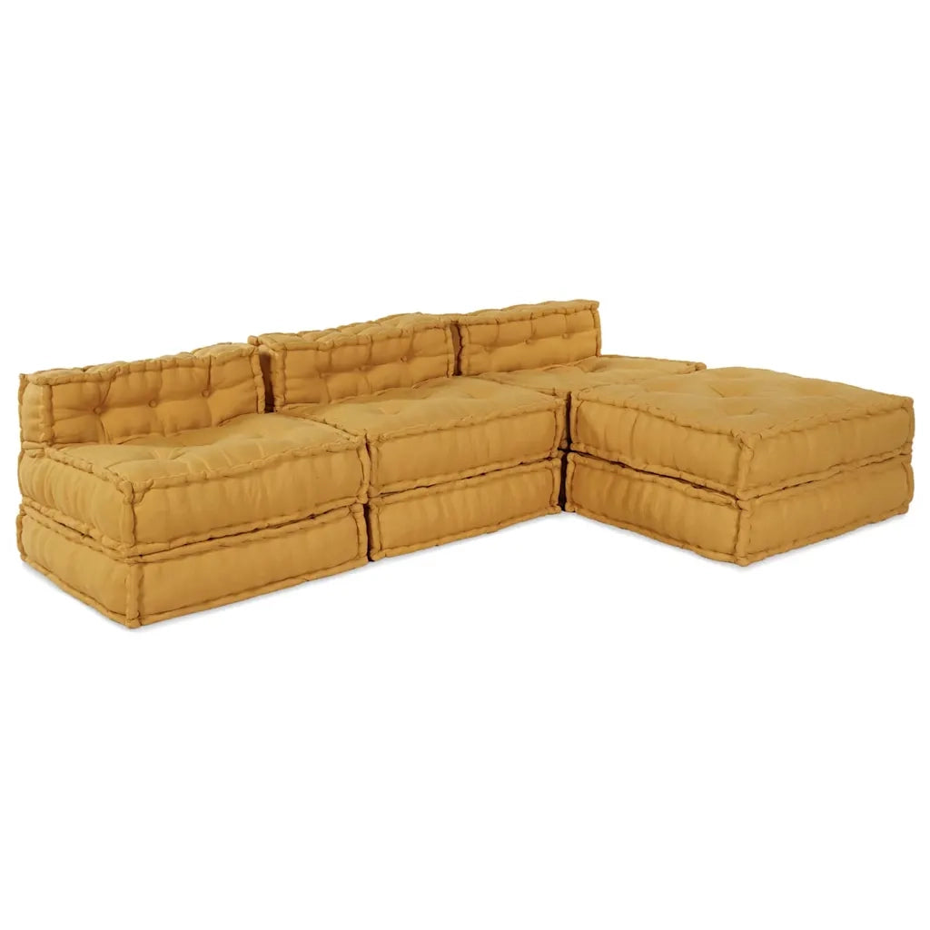 vidaXL Cuscino 4 pcs Giallo 70 x 70 x 54 cm Poliestere