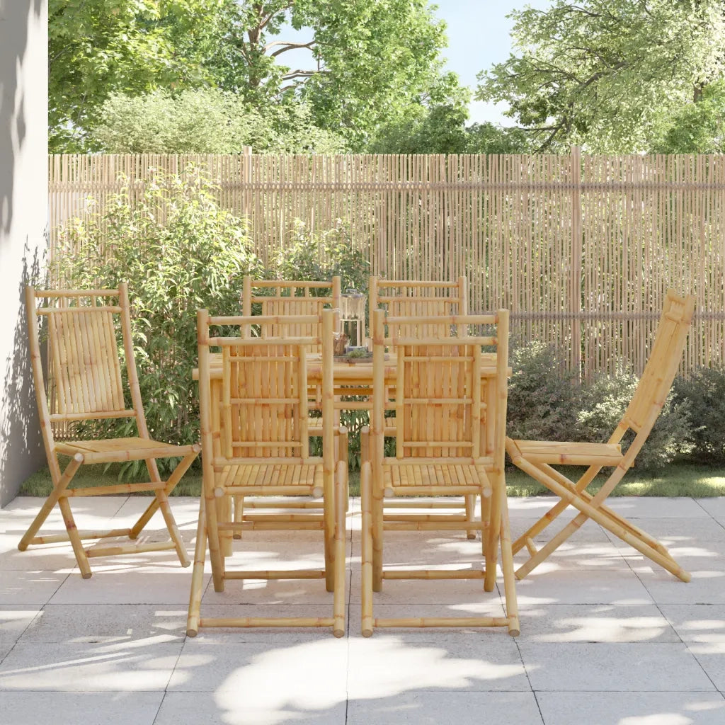 Sedie da Giardino Pieghevoli 6 pz 46x66x99 cm in BambÃ¹