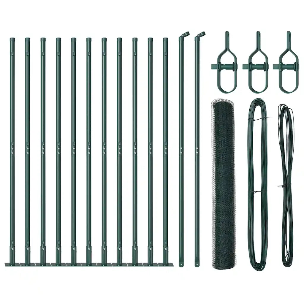 Palo della recinzione Verde 25 x 1,2 m (rete da 13 mm) Acciaio