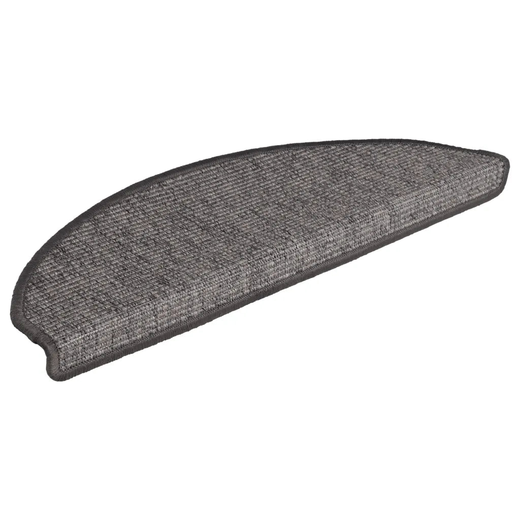 Tappetini per scale 15 pz 65x21x4 cm Beige e Grigio Semicircolari Grandi 326900