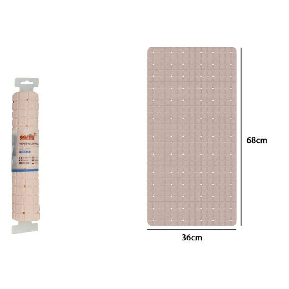 Trade Shop - Tappeto Tappetino In Pvc Antiscivolo Per Vasca Da Bagno Doccia 68 X 36 Cm 79751 -