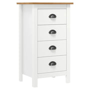 Buffet credenza cassettiera armadio mobile contenitore organizer per cucina soggiorno salotto Hill 46 x 35 x 80 cm legno massello di pino bianco 02_0035669