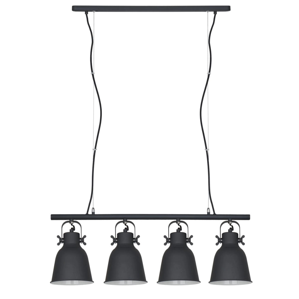 Lampadario Italux Lavare scandinavo 4xE27 nero/bianco