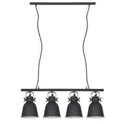 Lampadario Italux Lavare scandinavo 4xE27 nero/bianco