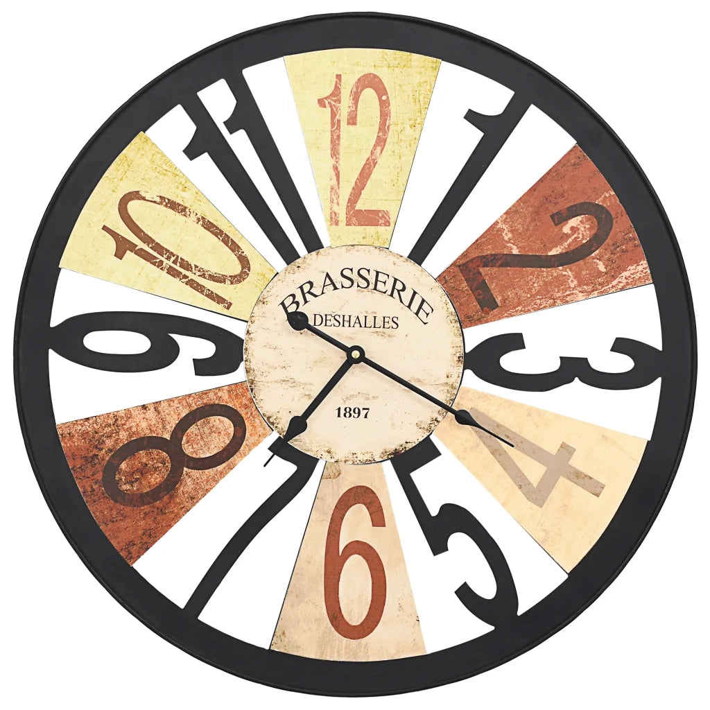 Orologio da Parete in Metallo 60 cm Multicolore 283863