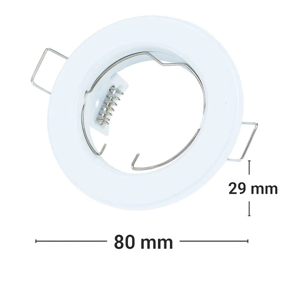 optonica 5070 supporto fisso da incasso in alluminio gu5.3 confezione da 2 pezzi