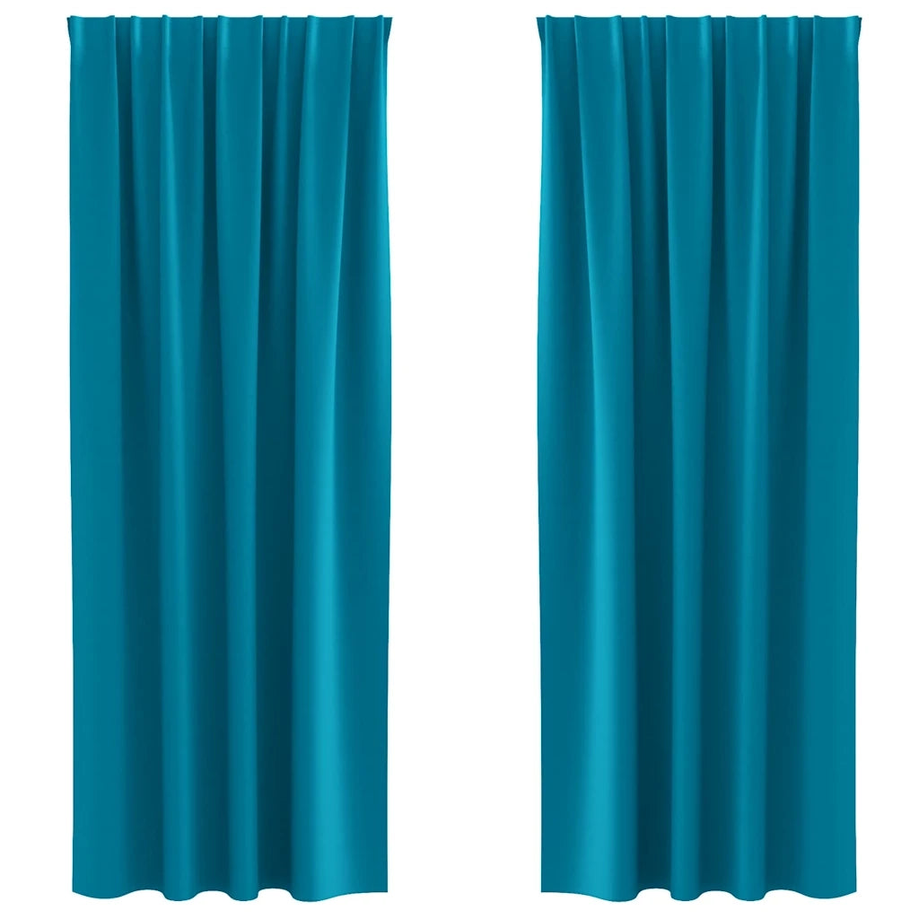 Tende Blackout con Anelli 2 pcs Turchese 245 x 140 cm 4107531
