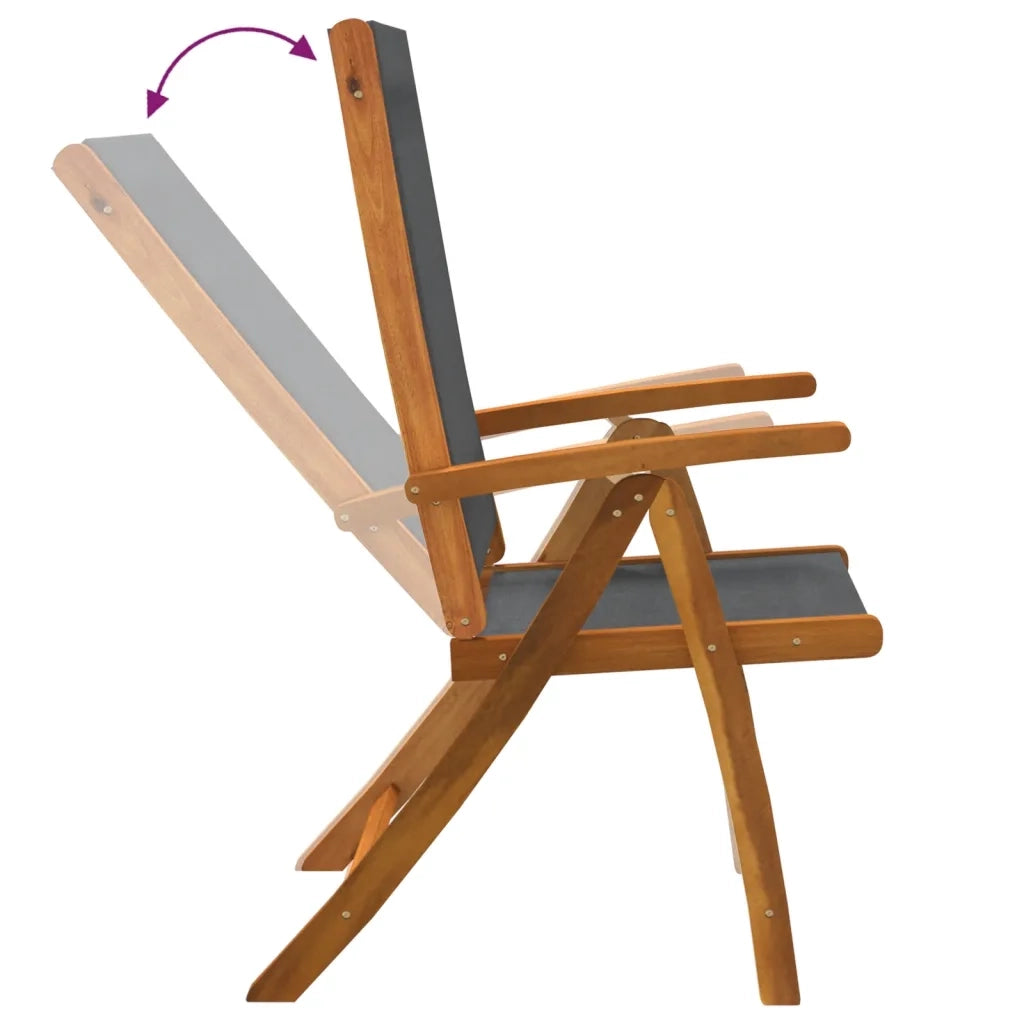 Set Pranzo da Giardino 7pz Legno Massello di Acacia e Textilene 3279262