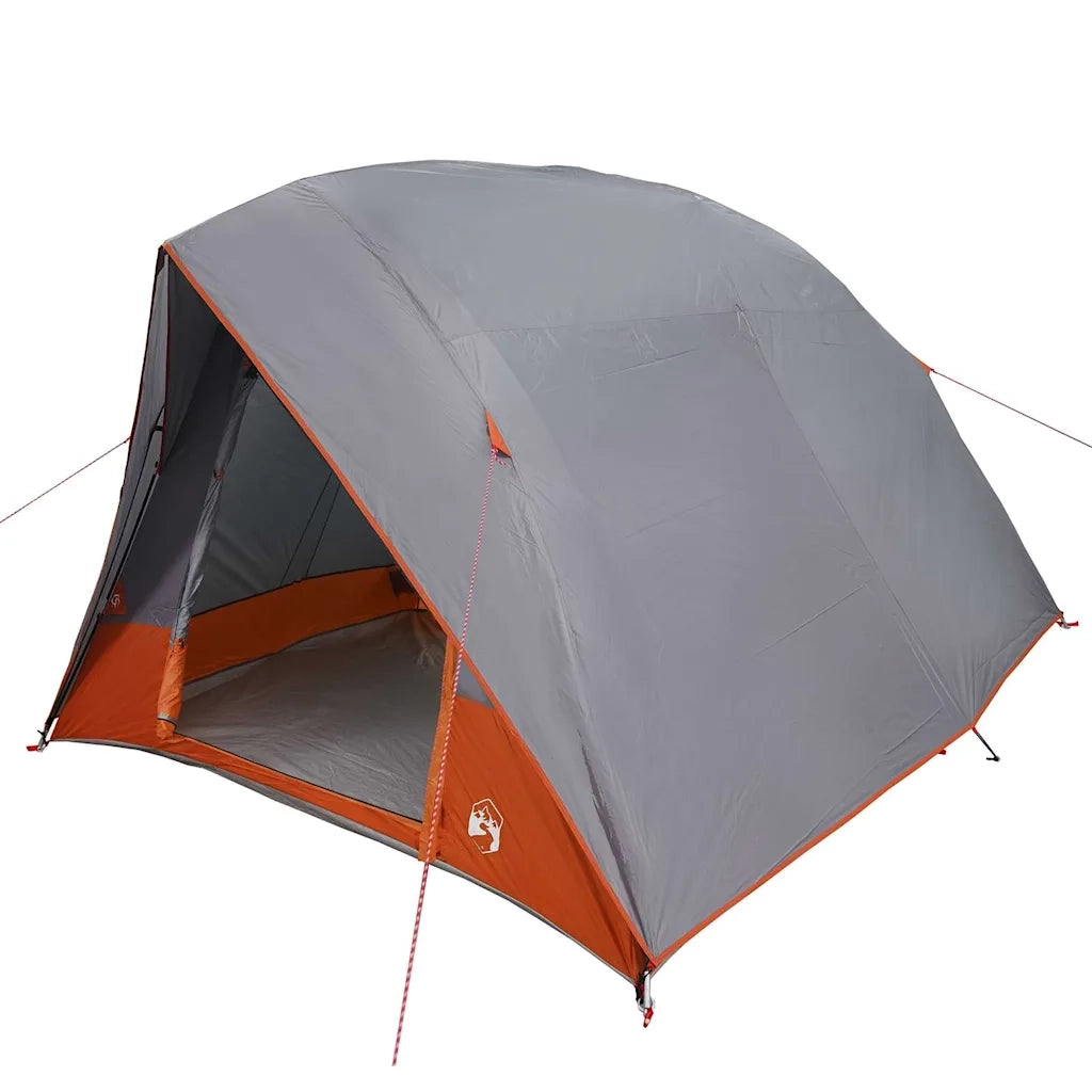 Tenda da campeggio-Tenda per Escursionismo Grigio e arancione 320 x 275 x 190 cm