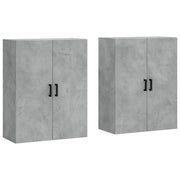 Armadietto a Muro | Mobili a Parete 2 pz Grigio Cemento 69,5x34x90 cm