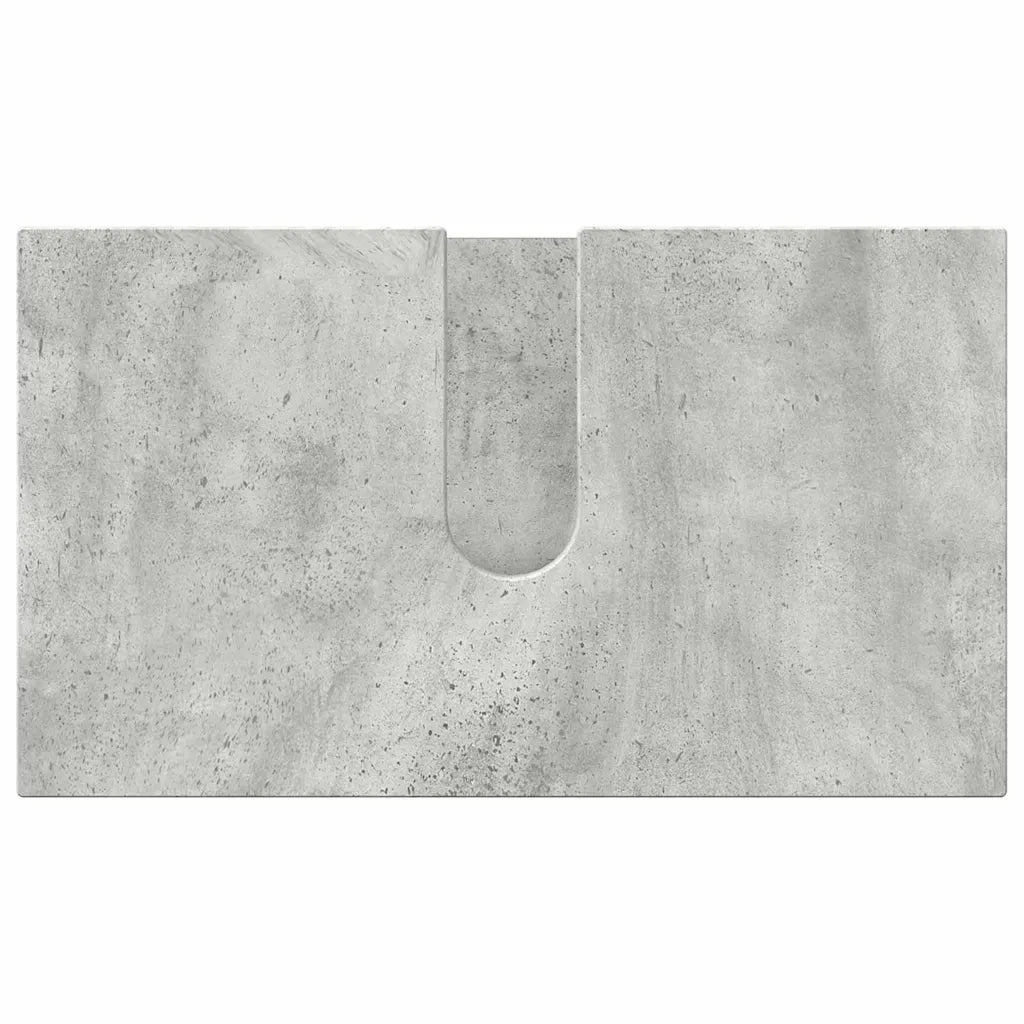Set di mobili per il bagno con porta 3 pcs Grigio cemento 3392946