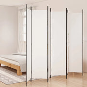 Divisorio Ambienti | Divider per stanze | Paravento a 4 Pannelli Bianco 300x220 cm Tessuto