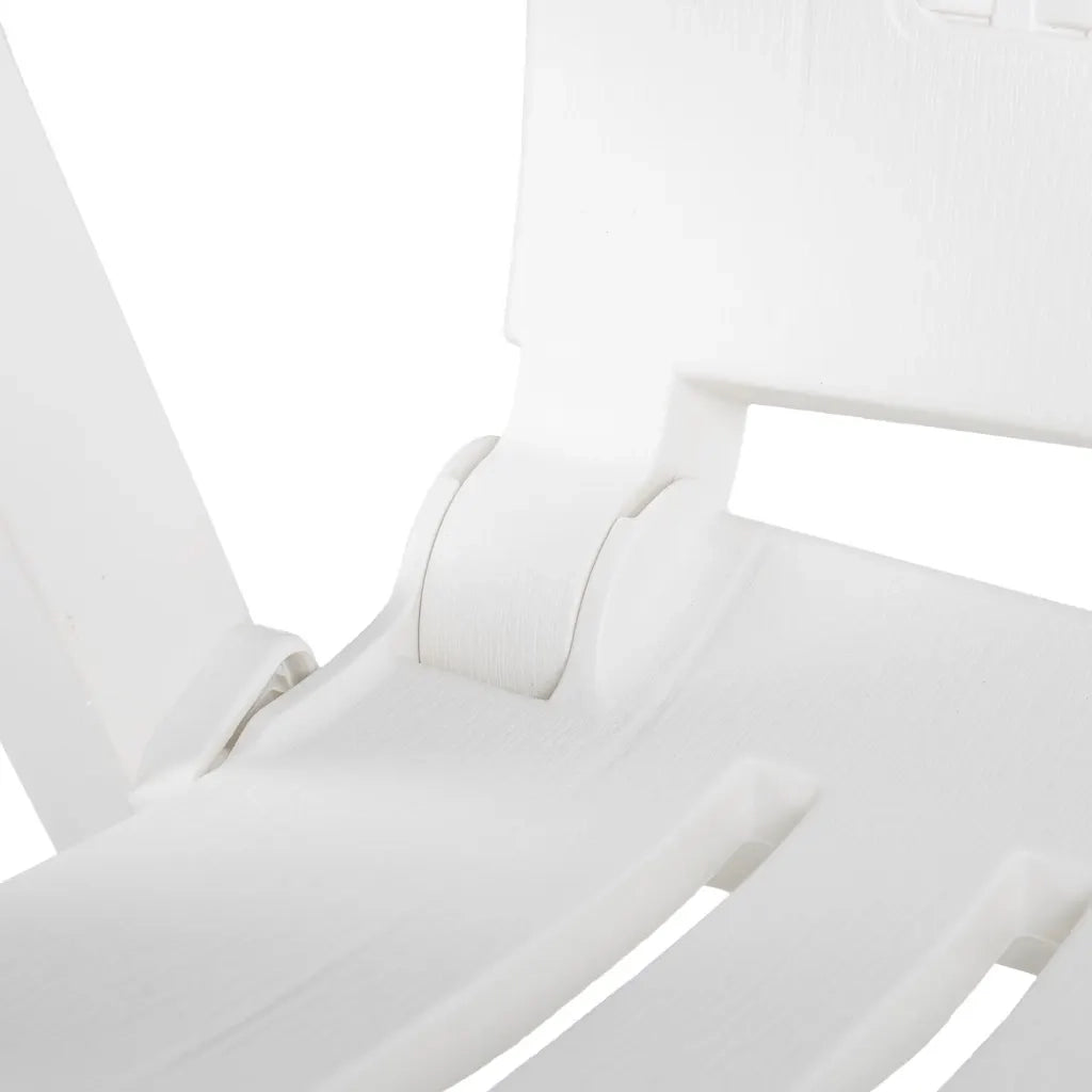 Sedie Reclinabili da Giardino 2 pz in Plastica Bianca 48760