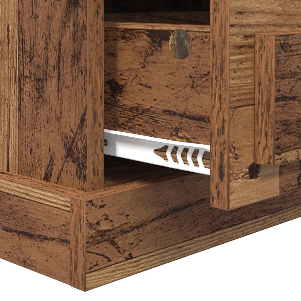 Armadio da Notte 2 pcs Legno vecchio 36 x 43 x 60 cm 881397