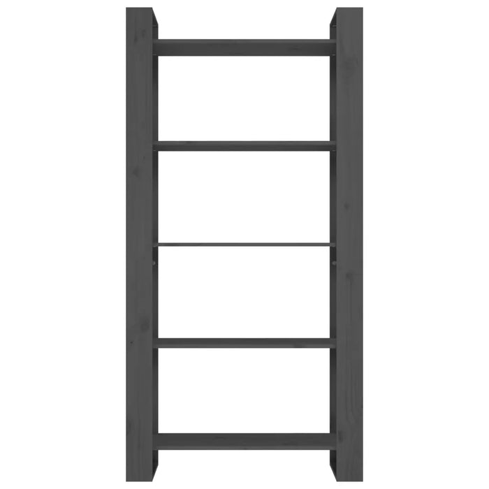 Libreria/Divisorio Grigio 80x35x160 cm Legno Massello