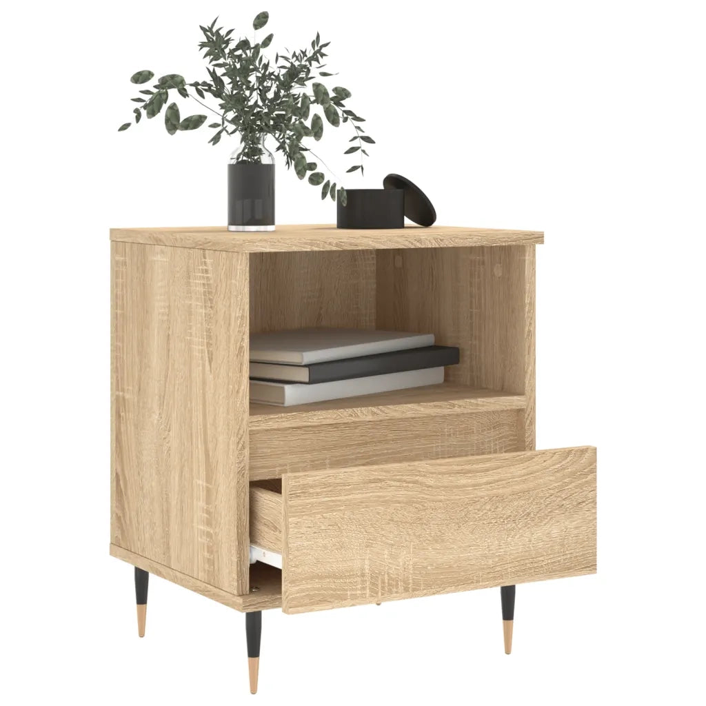 Comodino Rovere Sonoma 40x35x50 cm in Legno Multistrato 830610