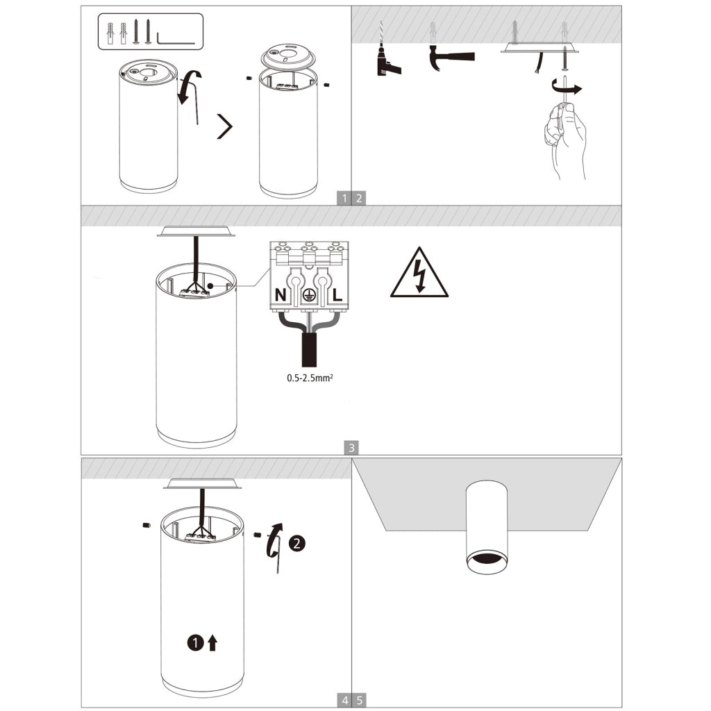 LUCEA DTW Faretto soffitto plafoniera LED 10W dimmerabile da 1800K a 2700K luce interni vetrina negozio cucina moderna RA90 BIANCO