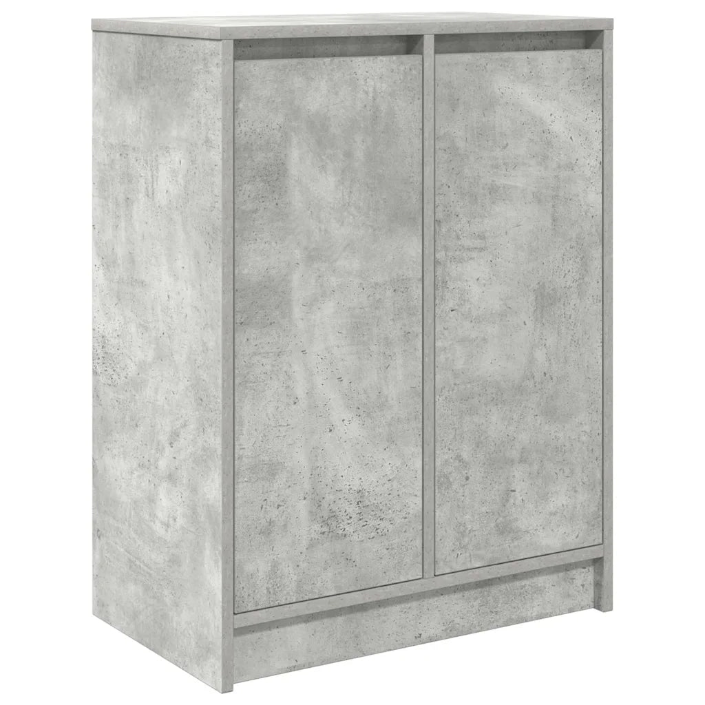 Scarpiera-Scaffale per scarpe Grigio Cemento 57x34x76 cm in Legno Multistrato