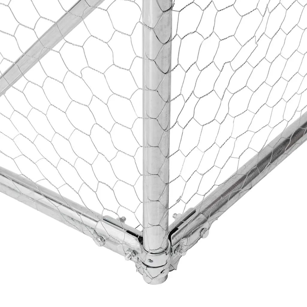 Cuccia per Cani da Esterno con Recinto 4x2x1,5m Acciaio Zincato CFW5285666