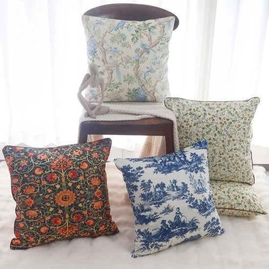 Cuscino in flanella lussuoso - doppia faccia stampata premium - set da 2 - facile da pulire - 40x40/45x45/50x50 cm