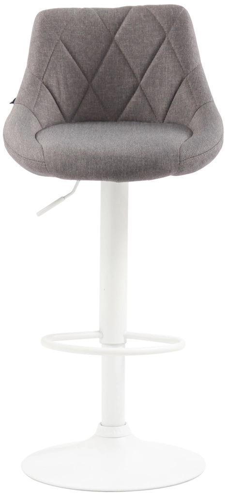 Sgabello bar LAZIO in tessuto grigio,bianco
