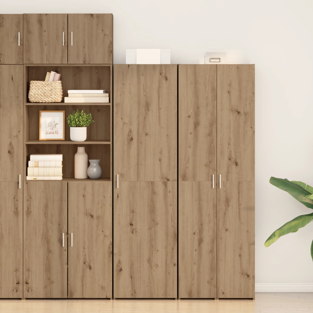 Highboard in rovere artigianale 50x42.5x185 cm in legno ingegnerizzato