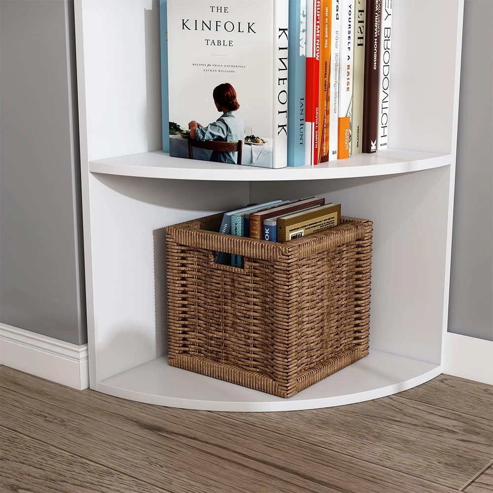 Libreria Fabienne, Bianco, 40 x 180 cm con 5 scomparti, adatto al montaggio a parete per una configurazione flessibile degli spazi