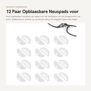 12 Paar Neuspads Siliconici - Zelfklevendi - Antislip - 3,5 mm - Neuspads da Disegno - Protezioni per Occhiali