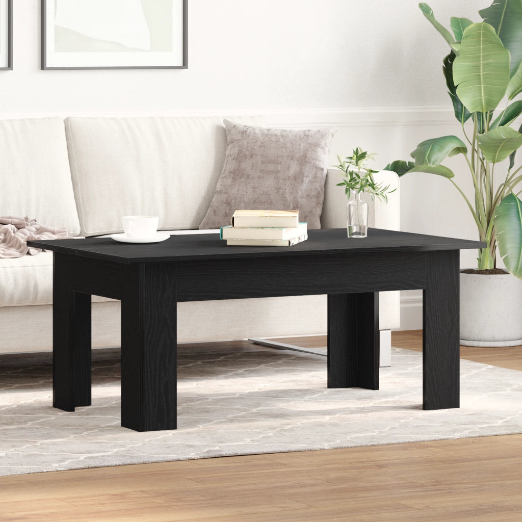 Tavolino da caffÃ¨  Nero Rovere 100x60x42 cm in legno ingegnerizzato