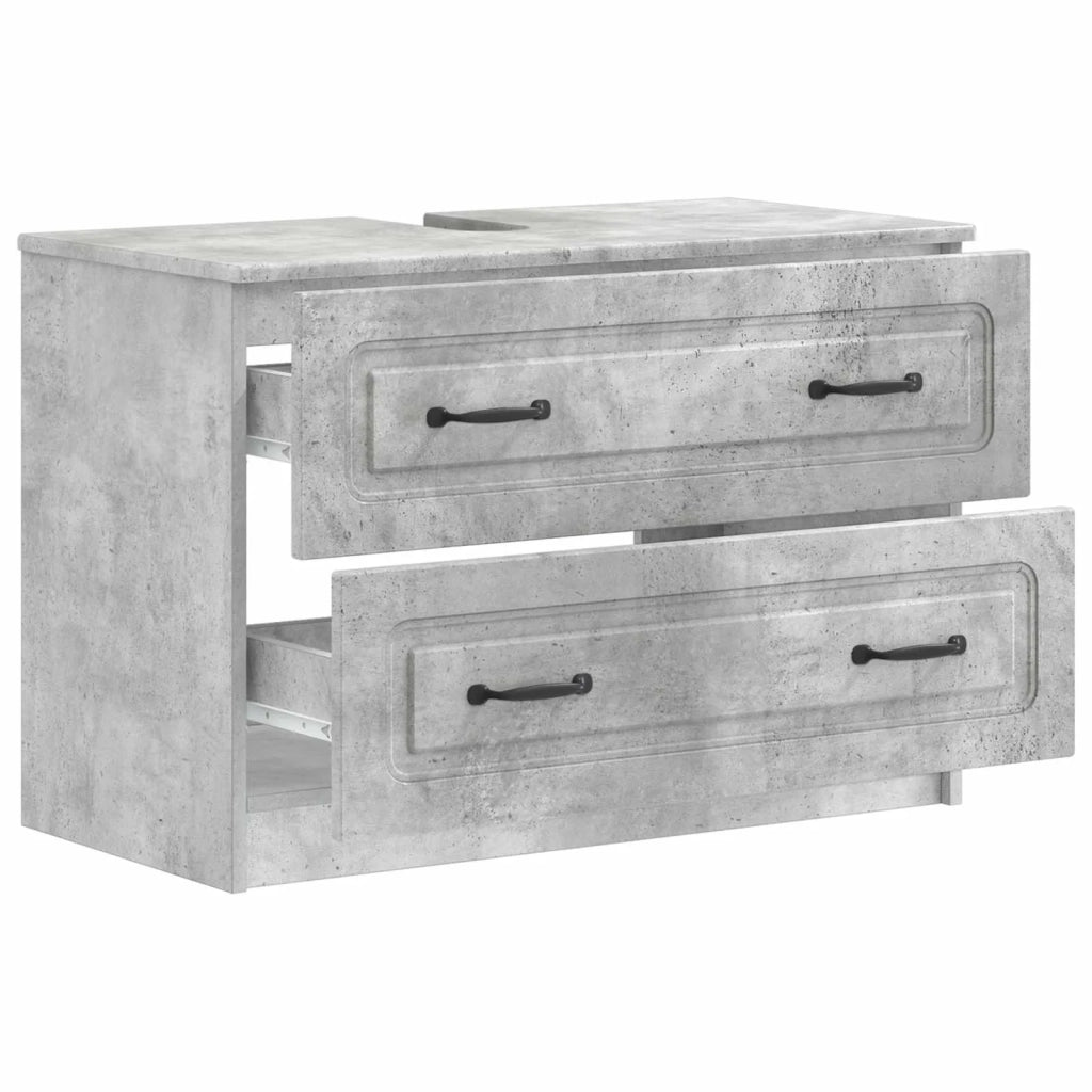 Armadio per Lavabo da Bagno UTRECHT Grigio Cemento 897678