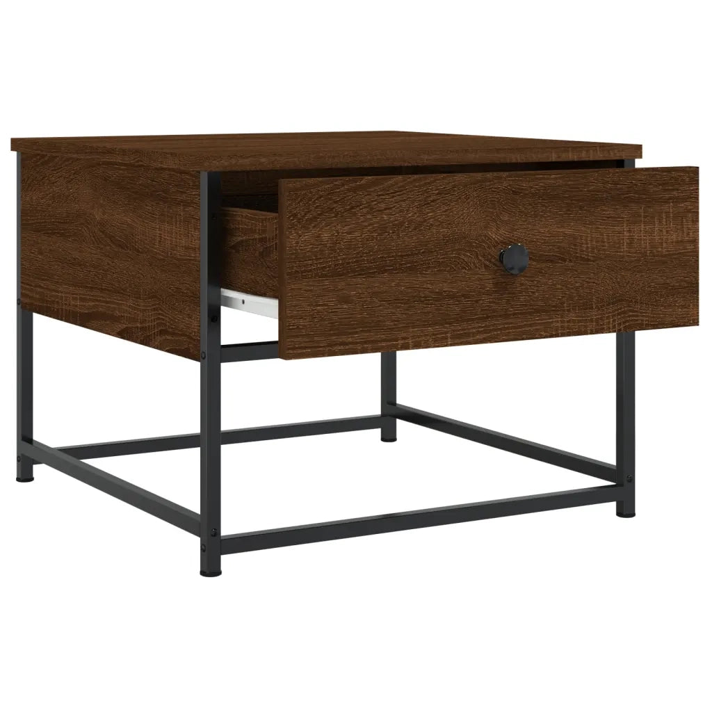 Tavolino da Salotto-Tavolino da soggiorno-Tavolo Rovere Marrone 51x51x40cm Legno Multistrato